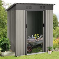 YODOLLA 5 x 3 Ft Shed, Small Outdoor Storage Tool Shed (Sliding Door ...