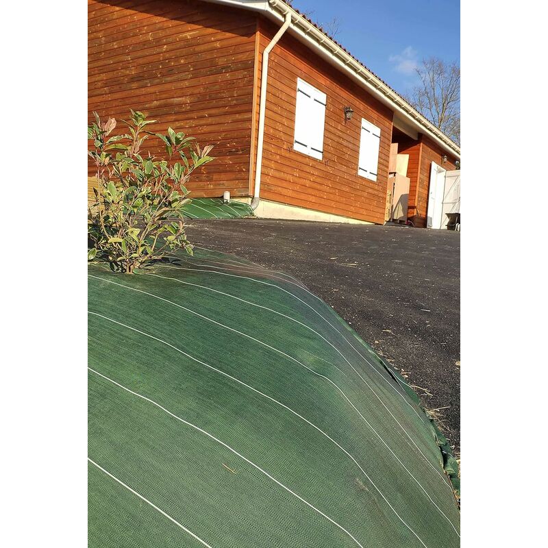 Toile de paillage anti mauvaises herbes 100 g/m² pp noir vert