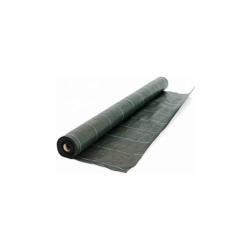Toile De Paillage Tissée 130g/m² - Largeur 5,15m X Longueur 5m - Anti-mauvaises Herbes, Perméable - Pour Potager, Allées, Massifs