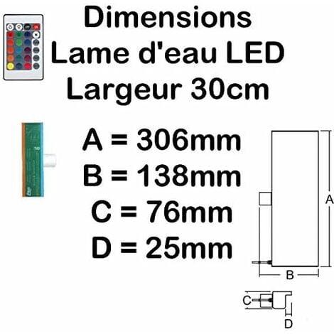 Lame D Eau Led Cascade Chute D Eau En Acrylique Cm