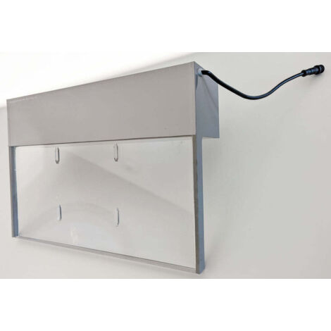 Lame d'eau pour piscine acrylique LED Largeur 30cm encastrée 13,5cm débord Entrée d'eau dessous Compatible Sel chlore (1/5)