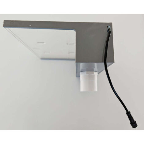 Lame d'eau de piscine acrylique LED Largeur 45cm encastrée 13,5cm débord Entrée d'eau dessous Compatible traitement au sel chlore (1/5)