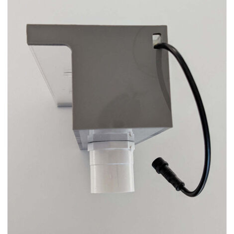 Lame d'eau acrylique LED Largeur 45cm encastrée 3cm débord Entrée d'eau dessous Compatible traitement au sel chlore