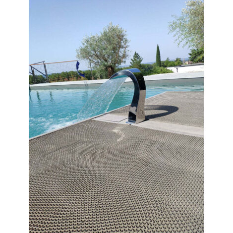 ZENLYS Cascade pour Piscine au sel chlore ou Spa Inox 316 Fontaine Mini Demi Coeur Hauteur 30cm Largeur 16cm Profondeur 19cm (1/5)