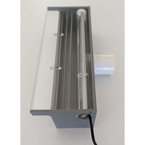 Lame d'eau pour piscine acrylique LED Largeur 30cm encastrée 3cm débord Entrée d'eau derrière Compatible traitement au sel chlore