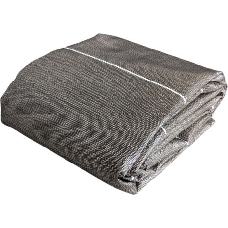 ZENLYS Toile de paillage anti mauvaises herbes Longueur 40m Largeur 5,15m Coloris Marron 130grammes par m2 Grande Largeur 5mètres