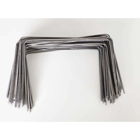 Lot de 50 Large XL Agrafes 30cm par 20cm Fixation Métal pour Toile de paillage ou geotextile avec Pointes biseautées ZENLYS (1/4)