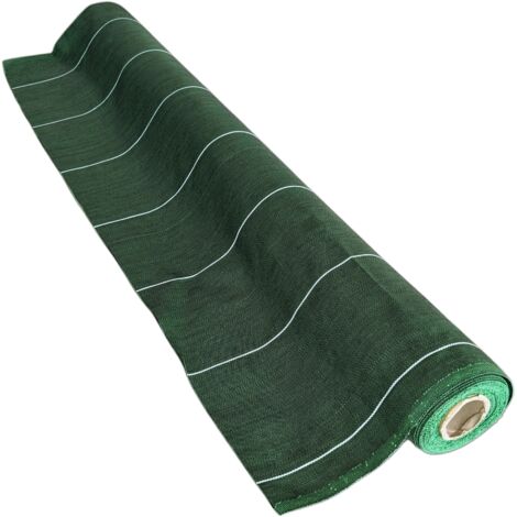 Toile de paillage tissée anti mauvaises herbes qualité PRO Longueur 50m Largeur 4,15m Vert 130 g m2 Grande Largeur 4M ZENLYS (1/5)