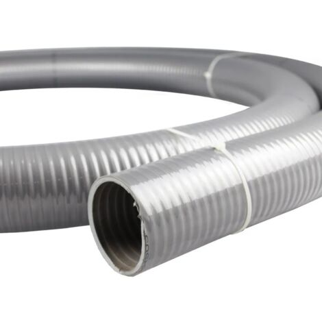 Tuyau PVC semi rigide Longueur 5M diamètre 50mm extérieur Gris souple diam intérieur 43mm ZENLYS Piscine au sel ou chlore (1/4)
