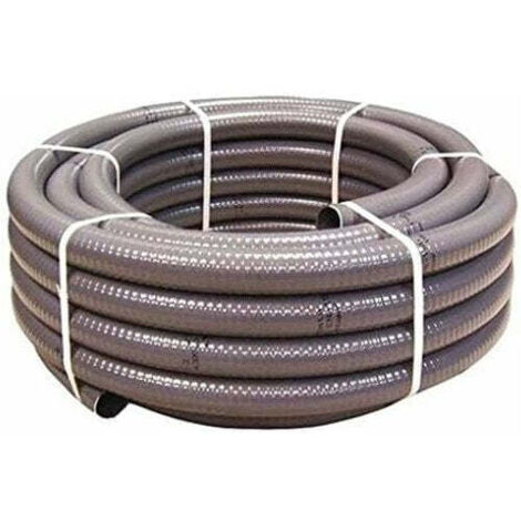 Tuyau PVC semi rigide Longueur 50M diamètre 32mm extérieur Coloris Gris souple diam intérieur 26mm ZENLYS