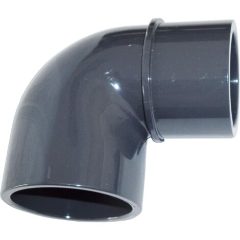 Coude réduit PVC Pression 90 degrés Male Femelle 50mm 50mm intérieur vers 50mm extérieur PN16 Piscine et arrosage et évacuation