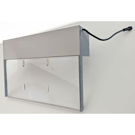 Lame d'eau LED cascade 30 cm – Encastrable dans mur – Débord 13,5 cm – 16 couleurs – Pour filtration eau propre