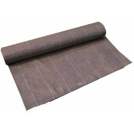 130g/m2 Toile Bache de paillage Marron tissée Anti-Mauvaises Herbes Largeur 5,15m Longueur 20m