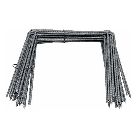 Rinno Plots – Lot de 50 agrafes pour toile de paillage 20 x 20 cm – Fixation gazon synthétique – Résistantes aux intempéries – Pour terrains accidentés