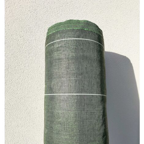 130g/m2 Toile Bache de paillage Vert tissée Anti-Mauvaises Herbes Largeur 1,28m Longueur 50m (1/4)