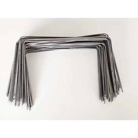 Lot de 30 Large XL Agrafes 30cm par 20/20cm Fixation Métal pour Toile de paillage ou geotextile avec Pointes biseautées (1/2)