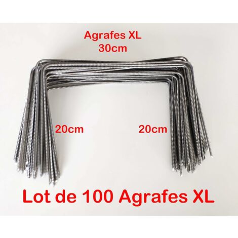 Lot de 100 agrafes acier pour stabilisateurs graviers - Aquatiss