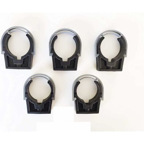 Colliers PVC de fixation à clip PP fermé PVC 50mm (Lot de 5) Fixation Industrielle tuyaux