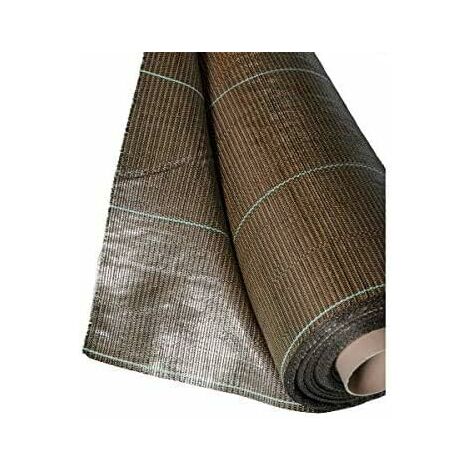 Toile de paillage tissée 130g/m2 – Largeur 5,15m – Longueur 15m – Résistance UV – Écologique et anti-mauvaises herbes