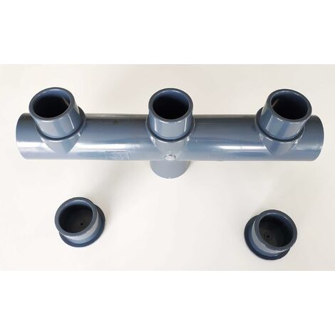 Collecteur PVC 63mm PN16 / 1 entrée / 3 sorties / Femelle Male Ø 6,3cm (1/3)