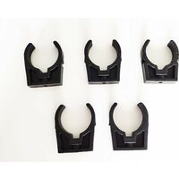Colliers PVC de fixation à clip pince ouverte PVC 50mm (Lot de 5)