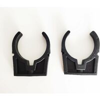 Colliers PVC de fixation à clip pince ouverte PVC 63mm (Lot de 2)