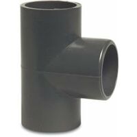 Raccord en T pour tuyauterie de piscine – 90 °, PVC-U - 50 mm - raccord à coller
