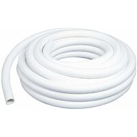 Couronne Rouleau 25m 40mm Tuyau Piscine PVC Blanc Pression Souple Semi-Rigide 4cm