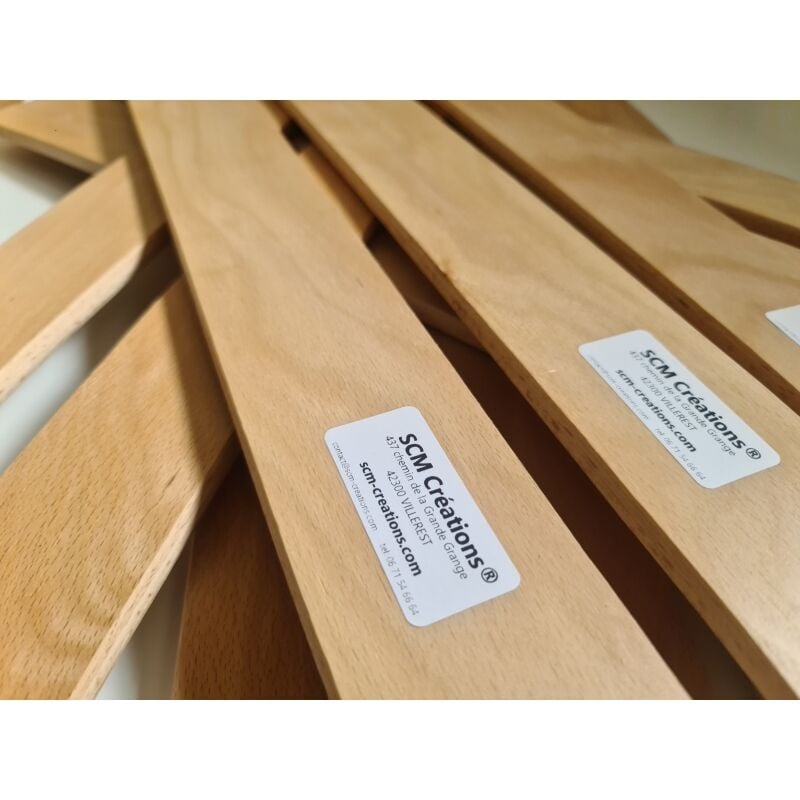 10 Lattes Bois Pour Sommier 680x53x8mm | EBAC - Réparation Lit 140cm
