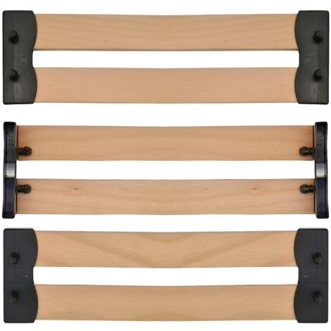 lot de 6 Lattes 73 cm (730mm) largeur 38 mm épaisseur 8 mm 7 plis, latte de lit,  avec 6 embouts SCM Créations