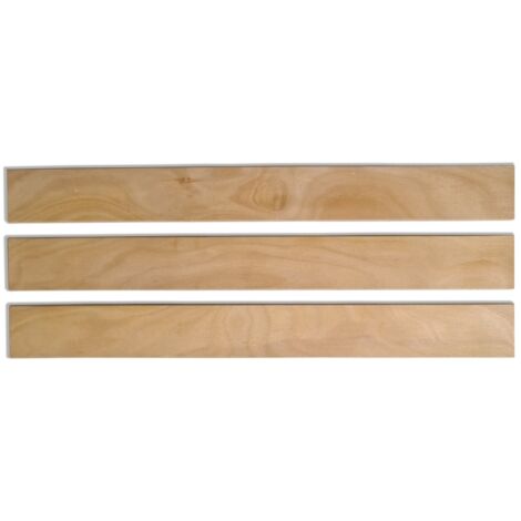 Scm Créations – Lot de 3 lattes de lit 620 mm – Largeur 53 mm – Épaisseur 8 mm – 7 plis en hêtre verni pour confort optimal
