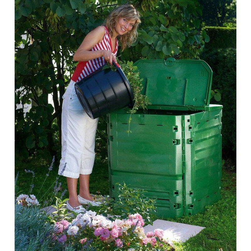 Outsunny Compostador jardin 300 litros compostera para Producción