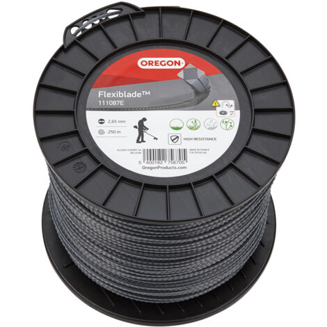 Oregon – Fil débroussailleuse carré Flexi-blade 4.0mm – Longueur 110m – Performance accrue pour herbes hautes et ronces – Bobine renforcée - 111091E