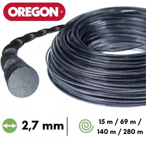 Fil débroussailleuse Rond Torsade Nylium Silencio Noir ø2.7mm/69m Oregon 800011