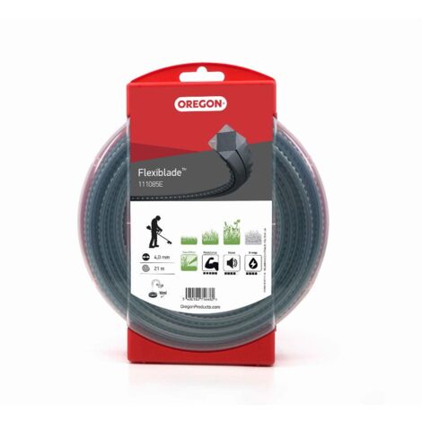Oregon – Fil de coupe Flexi Blade pour débroussailleuse – 50% âme flexible – 50% revêtement renforcé – Profil silencieux et aérodynamique