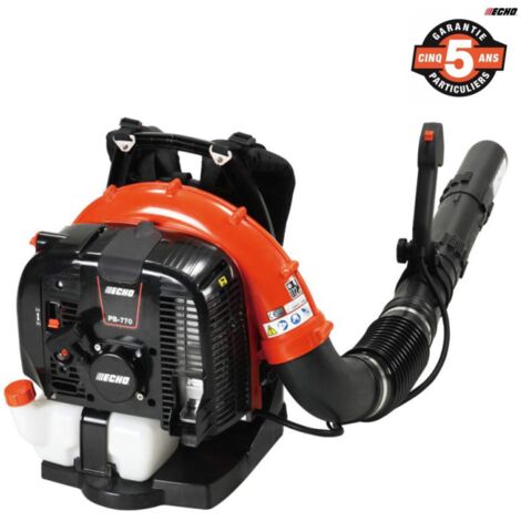 Echo – Souffleur thermique 3.05 kW – Cylindrée 63.3 cm³ – Force de souffle 33.2 N – Volume d'air 882 m³/h – Moteur anti-vibration - PB-770 (1/2)