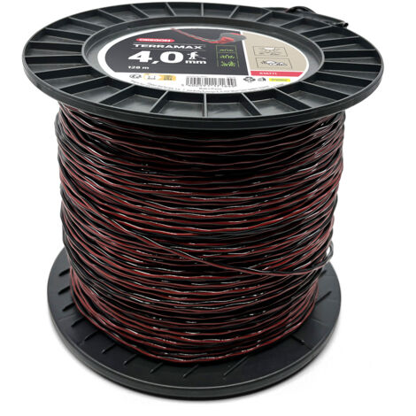 Fil débroussailleuse Ovale torsade Terramax Rouge/noir ø4 mm/128m Oregon 636771
