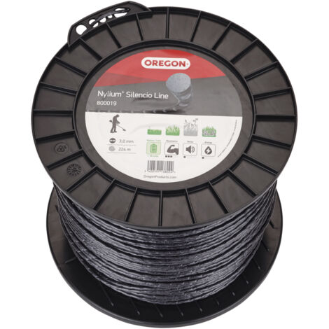 Fil débroussailleuse Rond Torsade Nylium Silencio Noir ø3.0mm/224m Oregon 800019