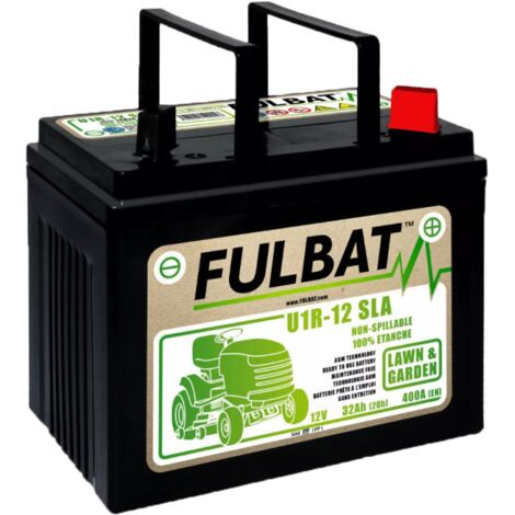 Fulbat – Batterie étanche 12V 32Ah AGM – Courant de démarrage 400A – VRLA pour équipements de motoculture – Utilisation intensive - U1R-12