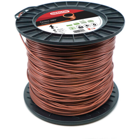 Fil débroussailleuse Rond Techni 280° Marron/Noir ø2.5mm/324m Oregon 545822