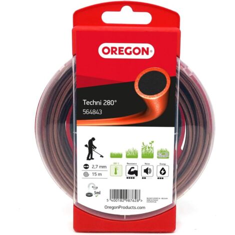 Fil débroussailleuse Rond Techni 280° Marron/Noir ø2.7mm/15m Oregon 564843 (1/4)