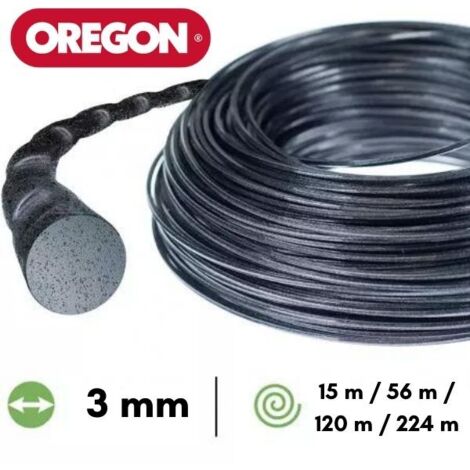 Fil débroussailleuse Rond Torsade Nylium Silencio Noir ø3.0mm/56m Oregon 800012 (1/3)