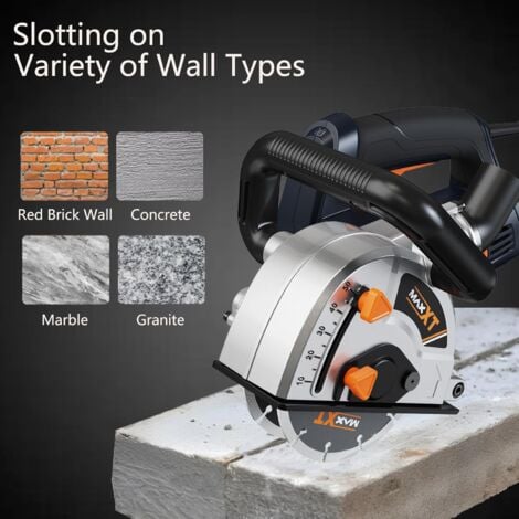 MAXXT Rainureuse de mur 1700W ，7000 tr/min - Fraise à fente - 50 mm de profondeur - 40 mm de largeur
