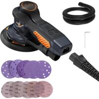 Maxxt – Ponceuse excentrique 350W – 6 vitesses 4000-10000 tr/min – Moteur EC sans balais – 10 disques pour ponçage bois dur - 10PCS