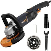 Maxxt – Ponceuse à béton 1500W – Vitesse réglable 1000-8500 tr/min – Disque diamant 125mm – Pour ponçage de surfaces en béton - 1000-8500RPM