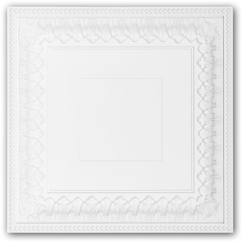 Dalle plafond Tonga A 60x60 cm blanc 24 dalles / col soit 8.64m²