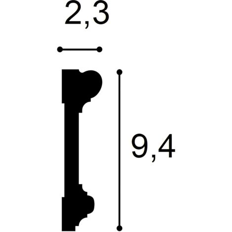 Encadrement de porte Orac Decor DX121-2300 LUXXUS Corniche Moulure Profil décoratif de stuc 2,30 m