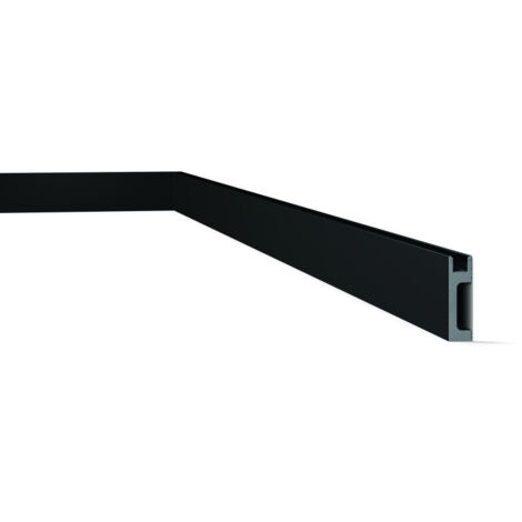 NMC – Plinthe décorative en stuc noir 2 m – Éclairage indirect – Polystyrène extrudé – Design moderne pour intérieurs (1/5)