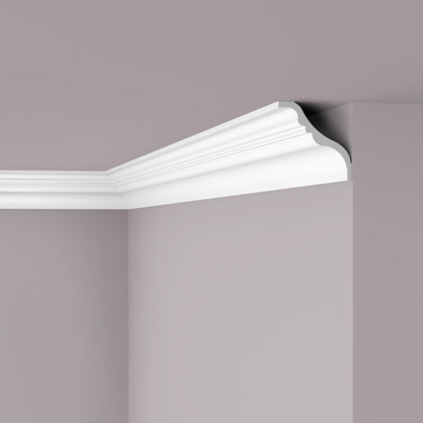 TI NOMASTYL Moulure de plafond Polystyrène Noël & Marquet 138 x 138 x 2000 - 1 pièce (1/5)