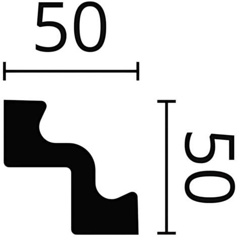 NMC – Moulure de plafond en polystyrène extrudé 50mm – Longueur 200cm – Design géométrique pour intérieurs – 1 pièce (1/2)